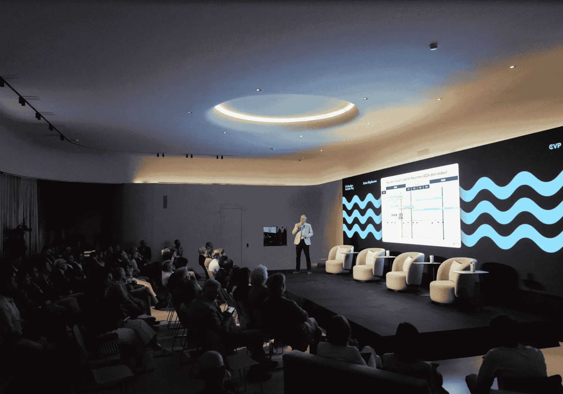 Sala Zenit con pantalla LED de 8 metros